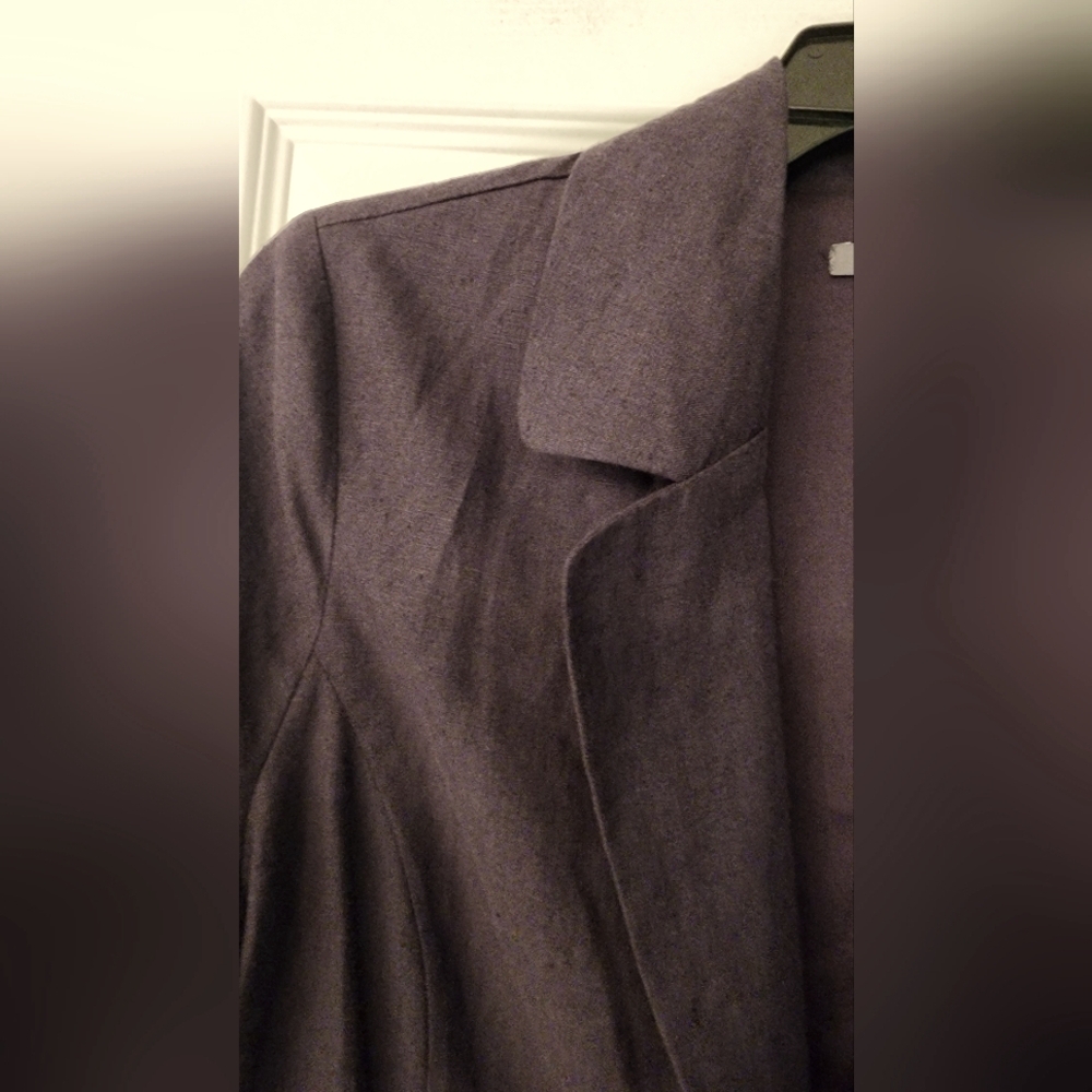 Matty M Bronson Linen Blend Blazer In Black Size MED - Picture 5 of 14